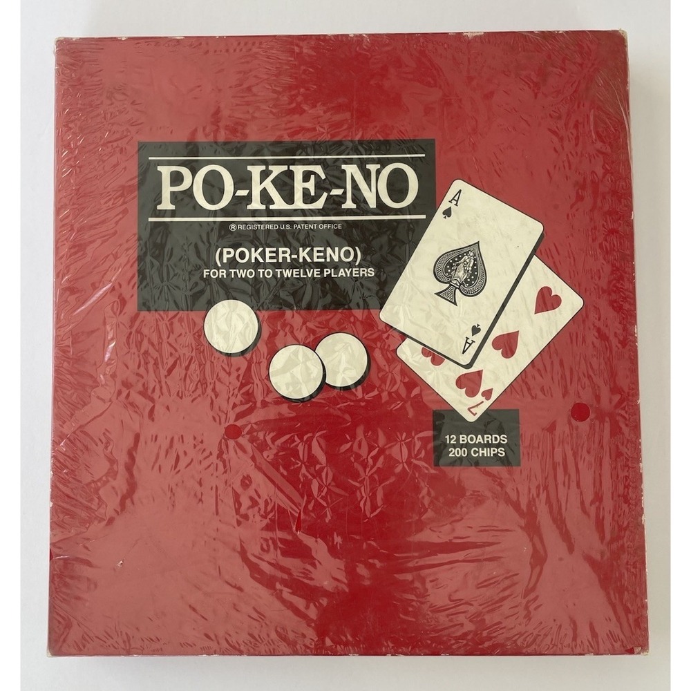 Vintage PO-KE-NO Poker Keno Game Sealed NOS United States Playing Card Co Cinnci